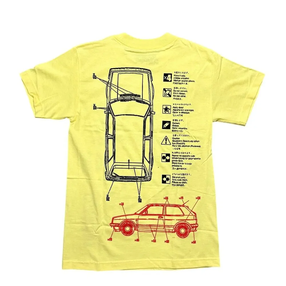New Men's Small 100% Cotton Yellow Shirt by The Car Company - Picture 2 of 5